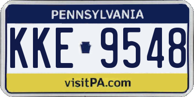 PA license plate KKE9548