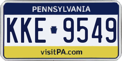 PA license plate KKE9549
