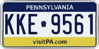 PA license plate KKE9561