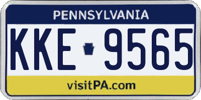 PA license plate KKE9565