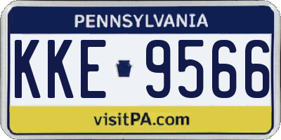 PA license plate KKE9566
