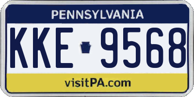PA license plate KKE9568