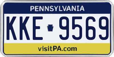 PA license plate KKE9569