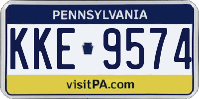 PA license plate KKE9574