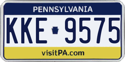PA license plate KKE9575