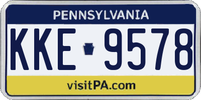PA license plate KKE9578