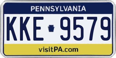 PA license plate KKE9579