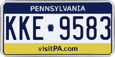 PA license plate KKE9583