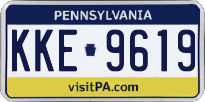 PA license plate KKE9619