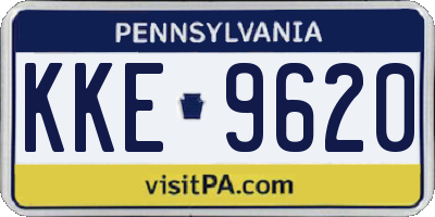 PA license plate KKE9620