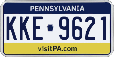 PA license plate KKE9621