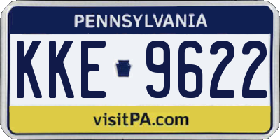 PA license plate KKE9622