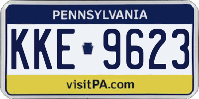 PA license plate KKE9623