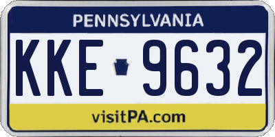 PA license plate KKE9632