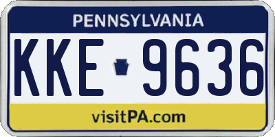 PA license plate KKE9636