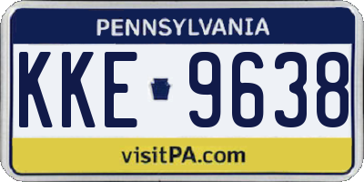 PA license plate KKE9638