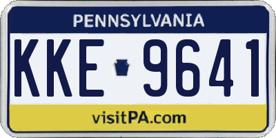 PA license plate KKE9641