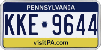 PA license plate KKE9644