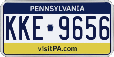 PA license plate KKE9656