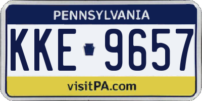 PA license plate KKE9657