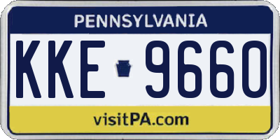 PA license plate KKE9660