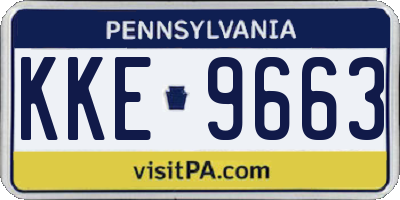 PA license plate KKE9663