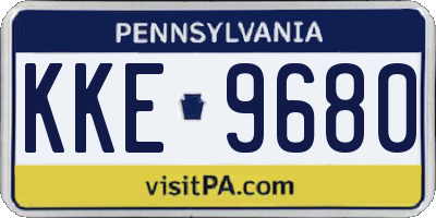 PA license plate KKE9680