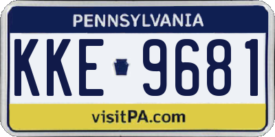 PA license plate KKE9681