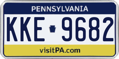 PA license plate KKE9682