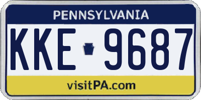 PA license plate KKE9687