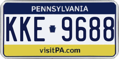 PA license plate KKE9688