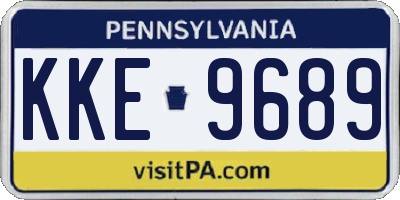 PA license plate KKE9689