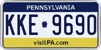 PA license plate KKE9690