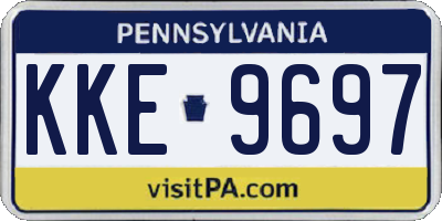 PA license plate KKE9697