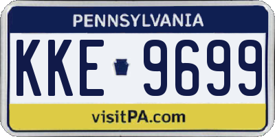 PA license plate KKE9699