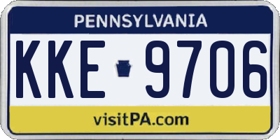 PA license plate KKE9706