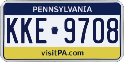 PA license plate KKE9708