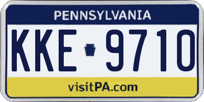 PA license plate KKE9710