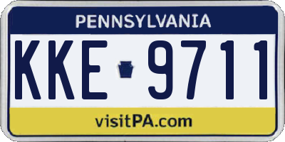 PA license plate KKE9711