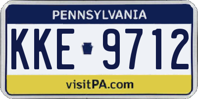 PA license plate KKE9712
