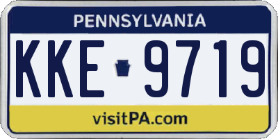 PA license plate KKE9719