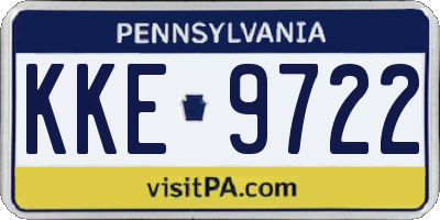 PA license plate KKE9722
