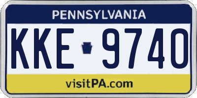 PA license plate KKE9740
