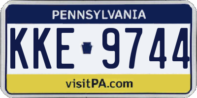 PA license plate KKE9744