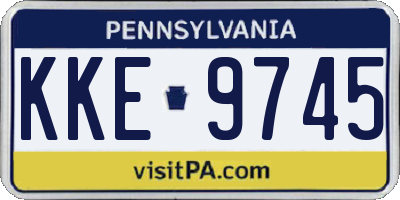 PA license plate KKE9745