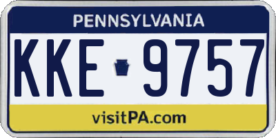 PA license plate KKE9757