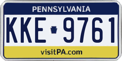 PA license plate KKE9761