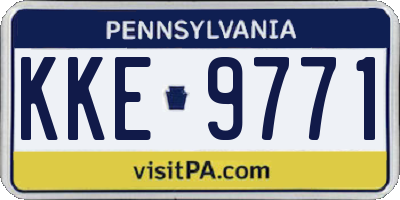 PA license plate KKE9771