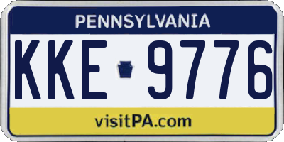 PA license plate KKE9776