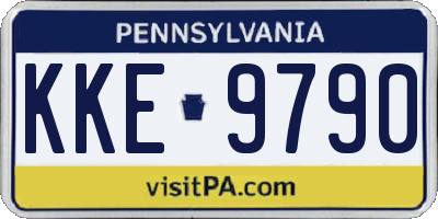 PA license plate KKE9790